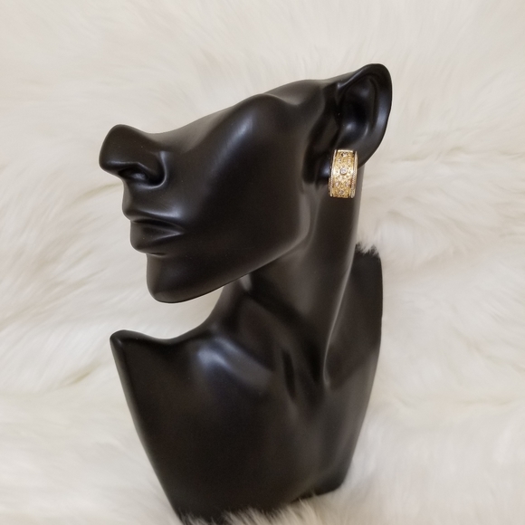 14k Diamond French Clip Hoops Earrings - Picture 2 of 13